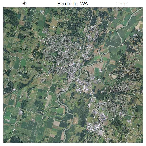 Ferndale, WA air photo map