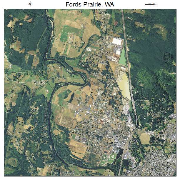 Fords Prairie, WA air photo map