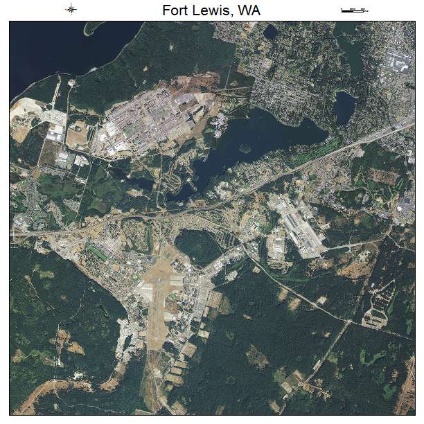 Fort Lewis, WA air photo map