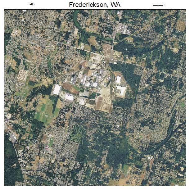 Frederickson, WA air photo map