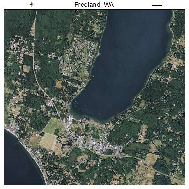 Freeland, WA air photo map