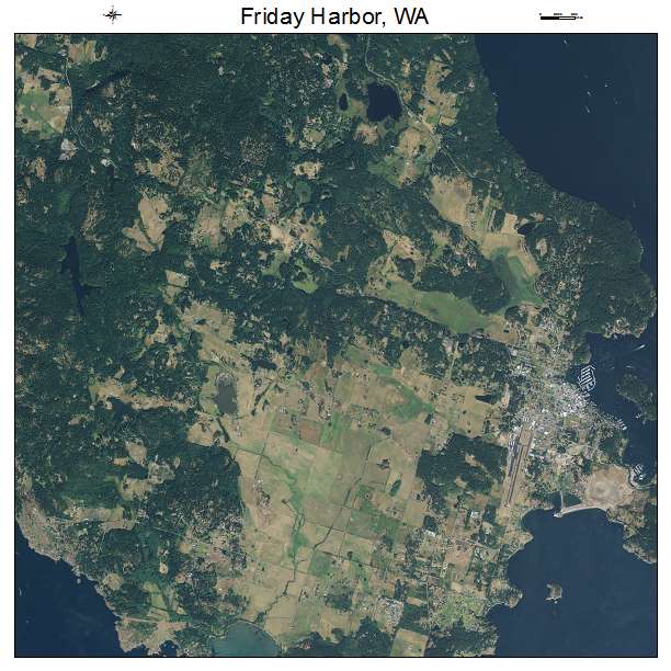 Friday Harbor, WA air photo map