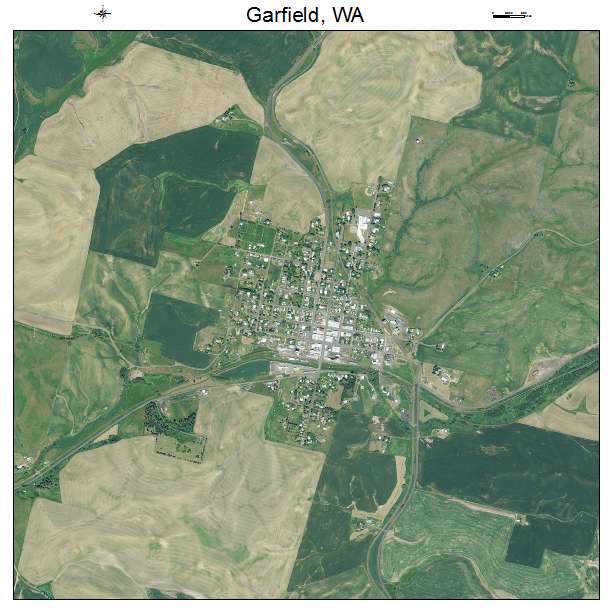 Garfield, WA air photo map