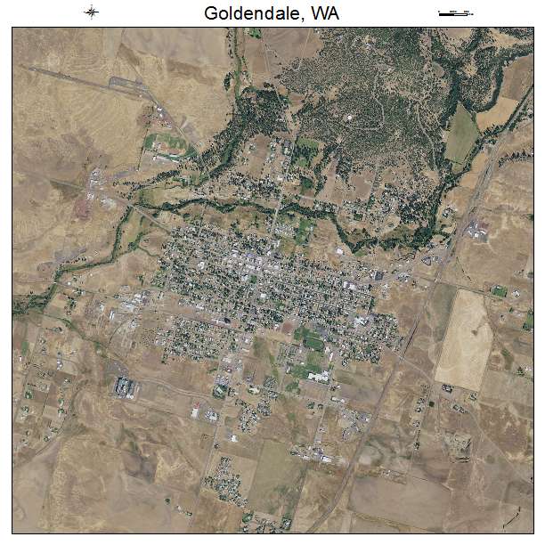 Goldendale, WA air photo map