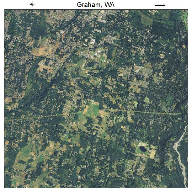 Graham, WA air photo map