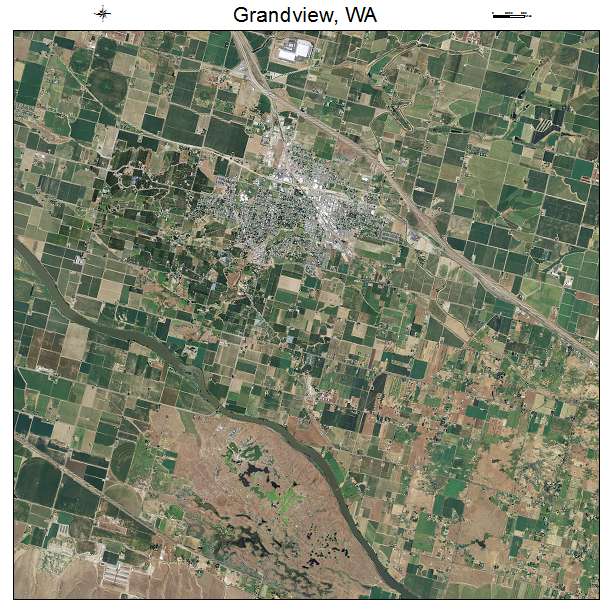 Grandview, WA air photo map