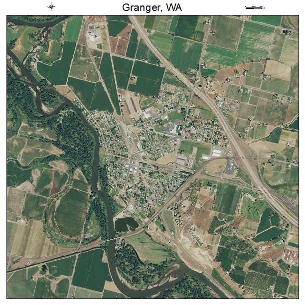 Granger, WA air photo map