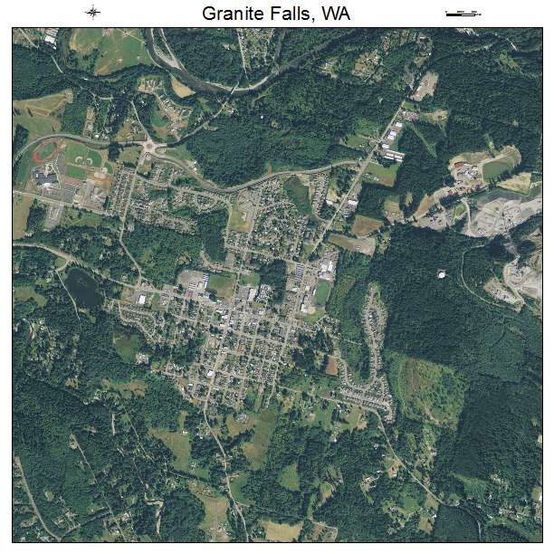 Granite Falls, WA air photo map