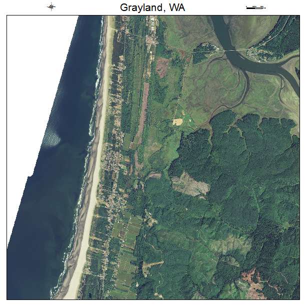 Grayland, WA air photo map