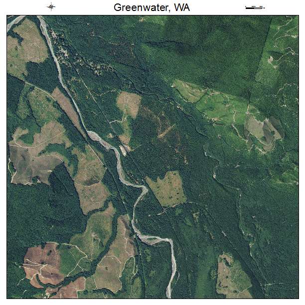 Greenwater, WA air photo map