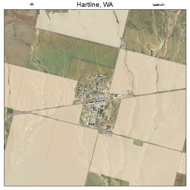 Hartline, WA air photo map