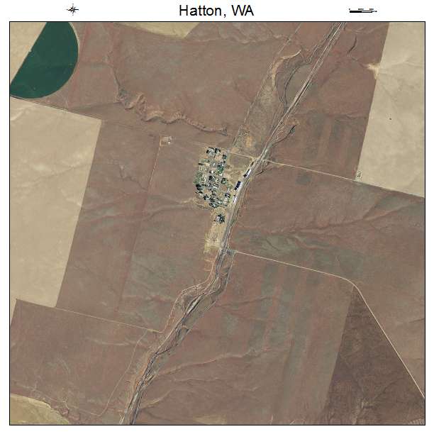 Hatton, WA air photo map