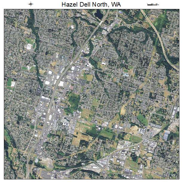 Hazel Dell North, WA air photo map