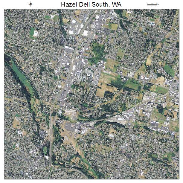 Hazel Dell South, WA air photo map