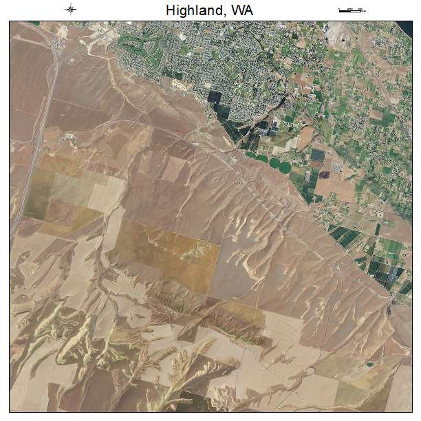 Highland, WA air photo map