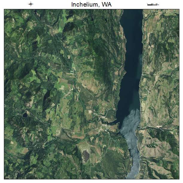 Inchelium, WA air photo map