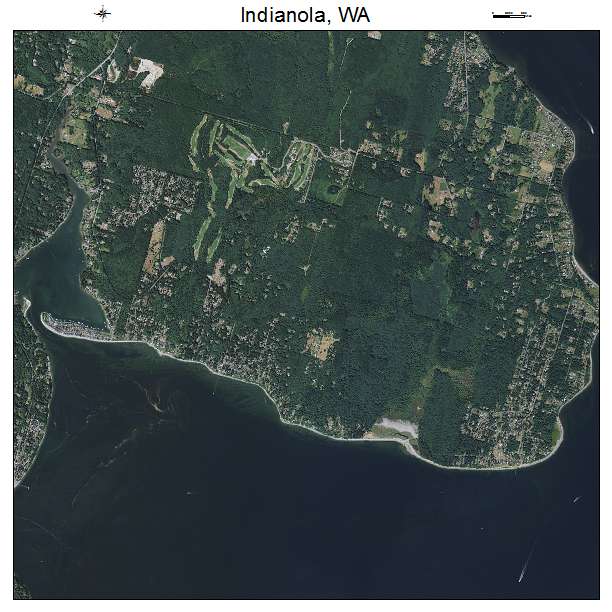 Indianola, WA air photo map