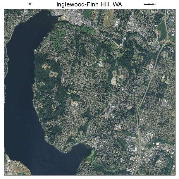 Inglewood Finn Hill, WA air photo map