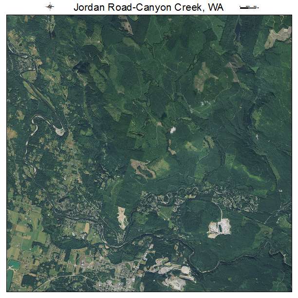 Jordan Road Canyon Creek, WA air photo map