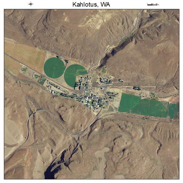 Kahlotus, WA air photo map