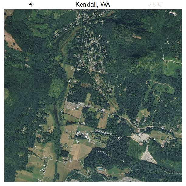 Kendall, WA air photo map