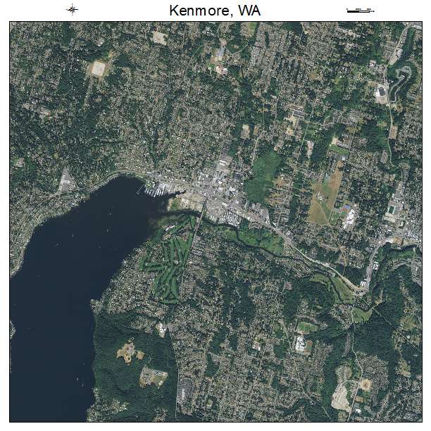 Kenmore, WA air photo map