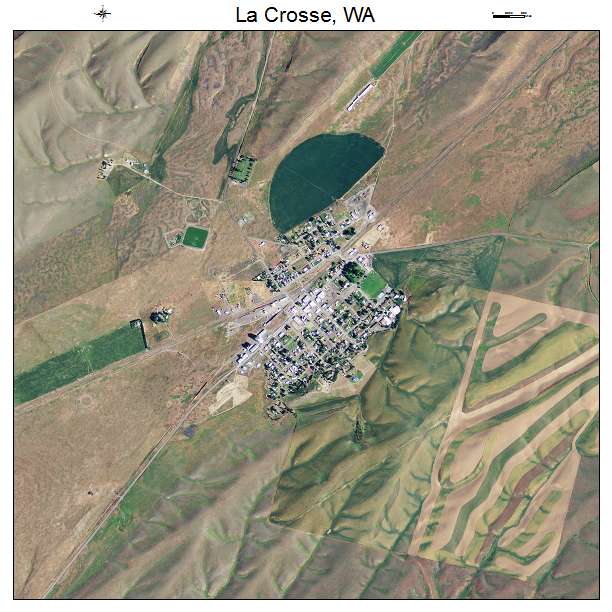 La Crosse, WA air photo map