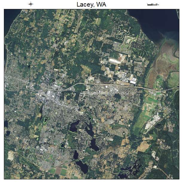 Lacey, WA air photo map