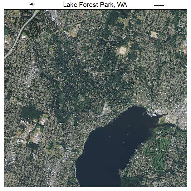 Lake Forest Park, WA air photo map