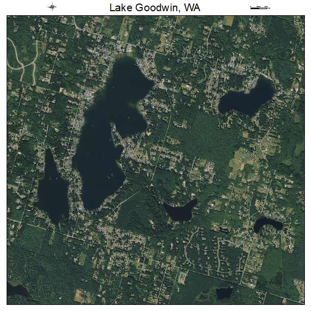 Lake Goodwin, WA air photo map
