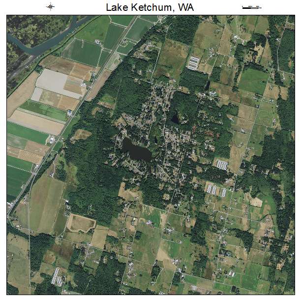 Lake Ketchum, WA air photo map