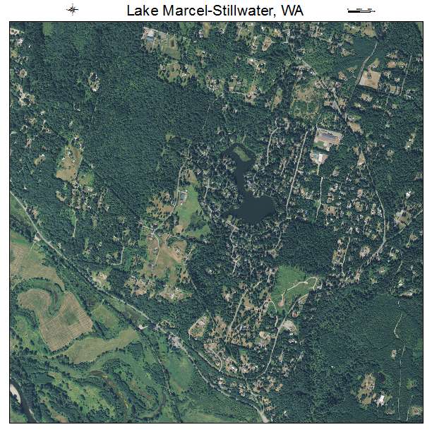 Lake Marcel Stillwater, WA air photo map