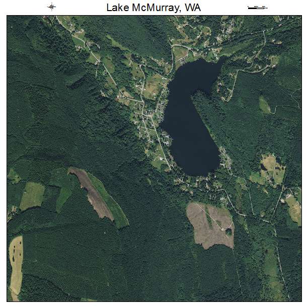 Lake McMurray, WA air photo map