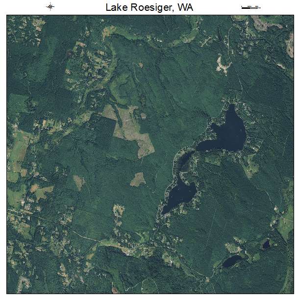 Lake Roesiger, WA air photo map