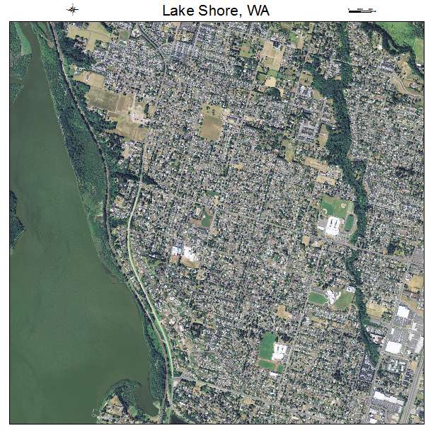 Lake Shore, WA air photo map
