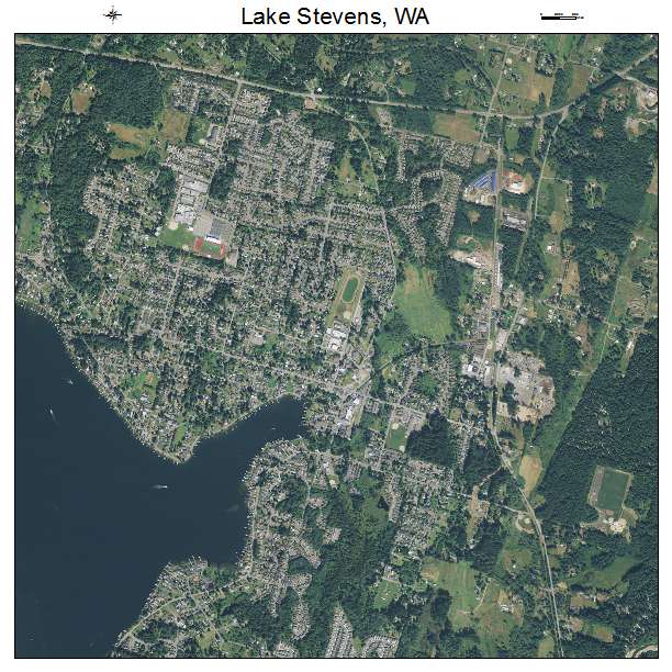 Lake Stevens, WA air photo map
