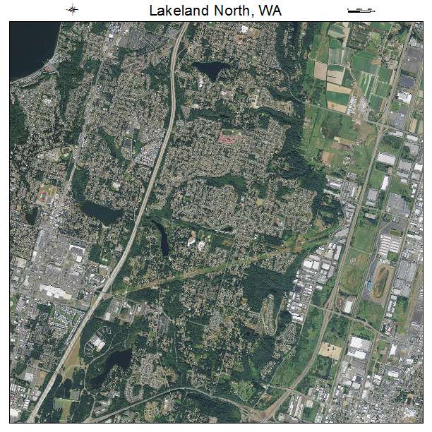 Lakeland North, WA air photo map