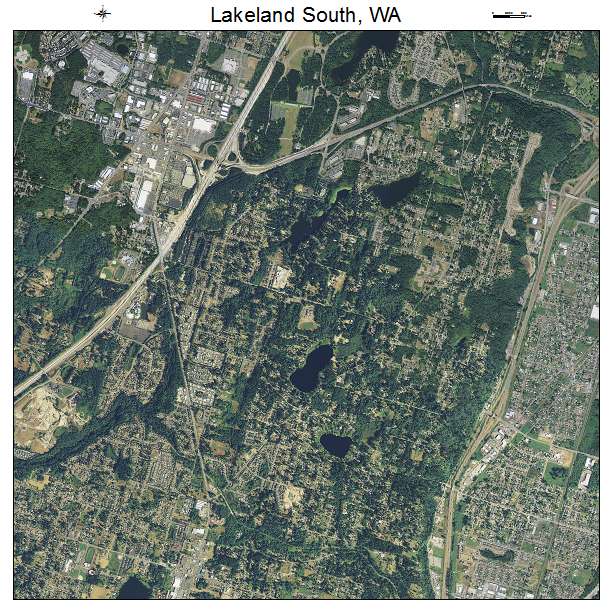 Lakeland South, WA air photo map