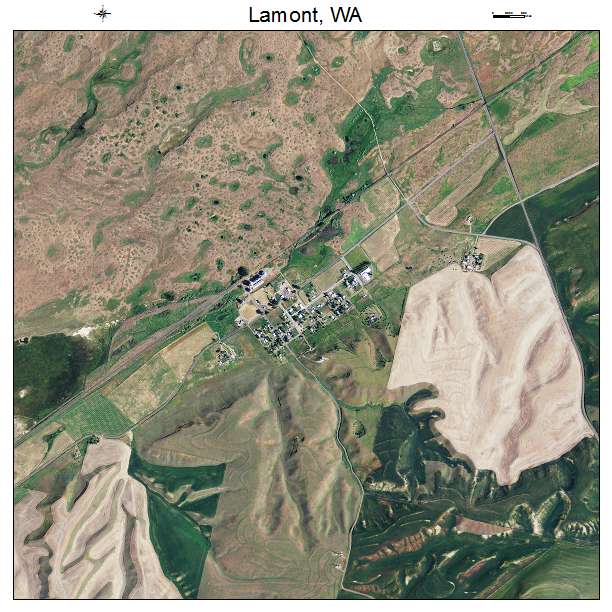 Lamont, WA air photo map