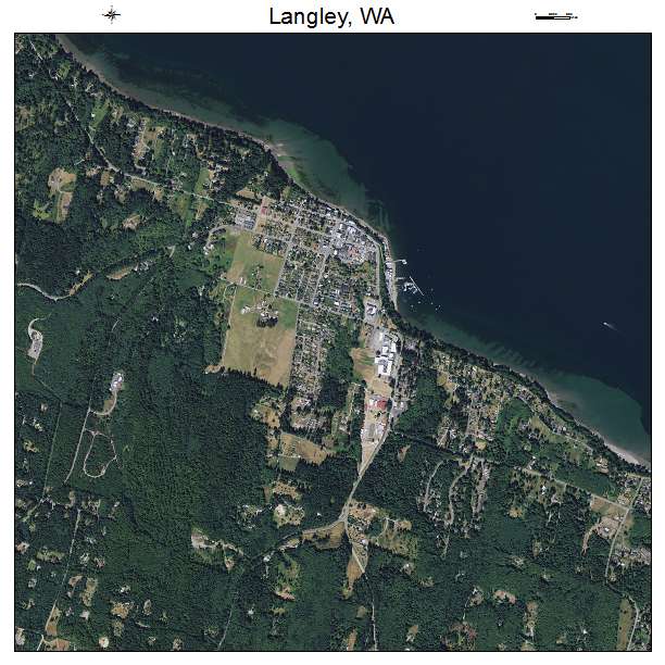 Langley, WA air photo map