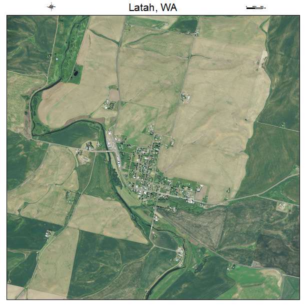 Latah, WA air photo map