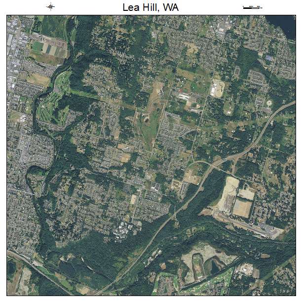 Lea Hill, WA air photo map