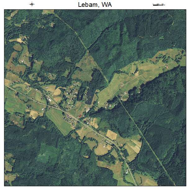 Lebam, WA air photo map