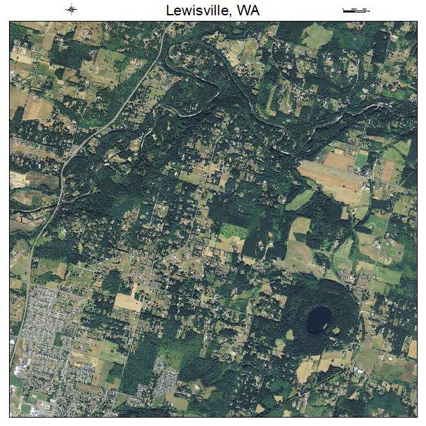 Lewisville, WA air photo map
