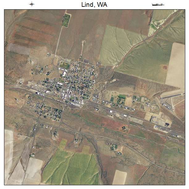 Lind, WA air photo map