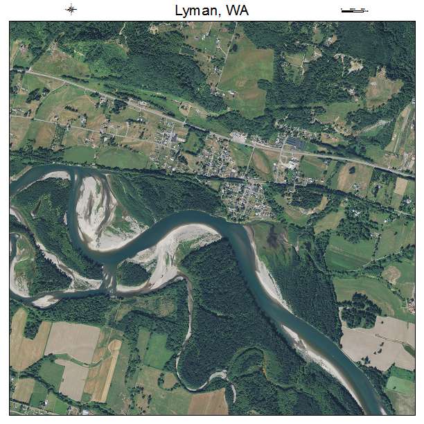 Lyman, WA air photo map