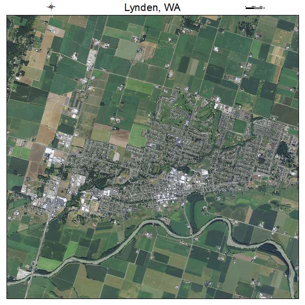 Lynden, WA air photo map