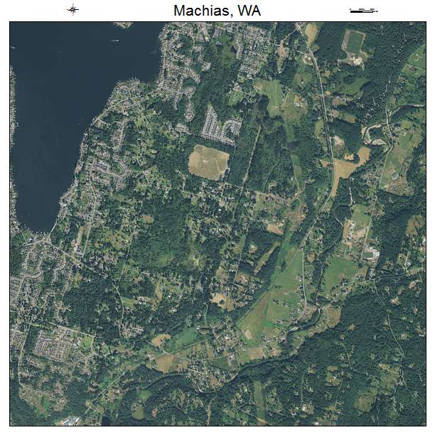 Machias, WA air photo map
