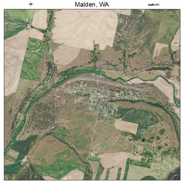 Malden, WA air photo map