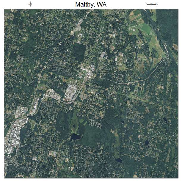 Maltby, WA air photo map